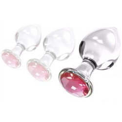 Plug Bijou en verre Diamond Glassy L 8.5 x 4cm