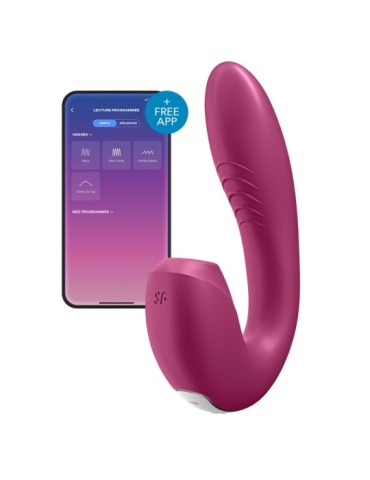 Stimulateur de clitoris connecté Sunray Satisfyer Framboise