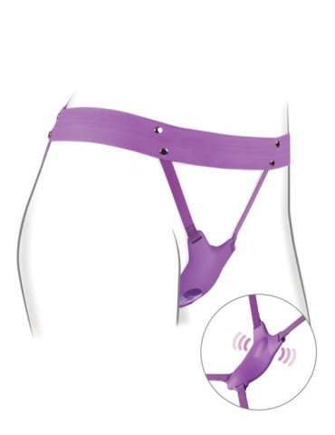 Vibro de culotte avec harnais Ultimate Butterfly Violet