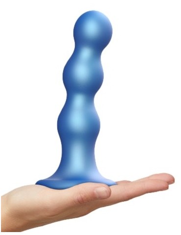 Plug Silicone Balls Strap-On-Me L 15 x 3.9cm Bleu