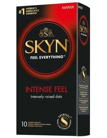 Préservatifs perlés sans latex Skyn Intense Feel x10