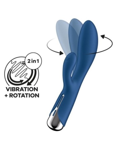 Vibro Rabbit Spinning Rabbit 1 11 x 3.5cm Bleu