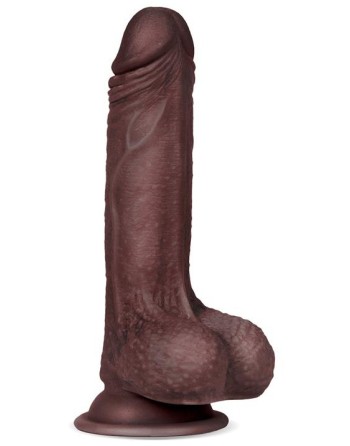 Gode rÃ©aliste Slidy Cock 12.5 x 3.8cm Marron