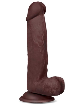 Gode rÃ©aliste Slidy Cock 15 x 4cm Marron