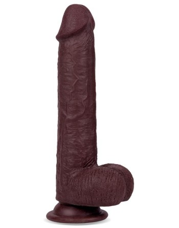 Gode rÃ©aliste Slidy Cock 17 x 4cm Marron