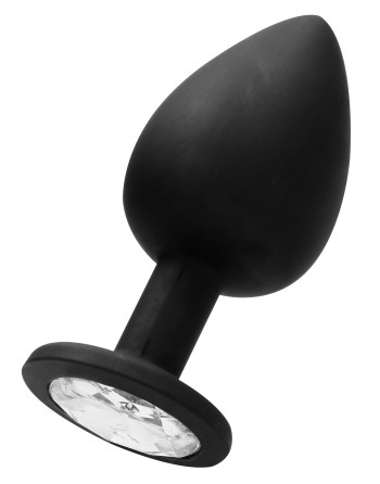 Plug anal silicone SELF MOTION 8 x 4 cm noir