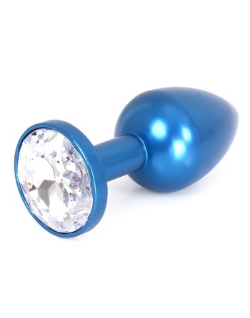 Plug bijou en Alu Gem Light 6 x 2.8 cm Bleu