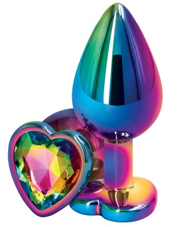 Bijou anal Heart Rainbow M 7 x 3.5cm