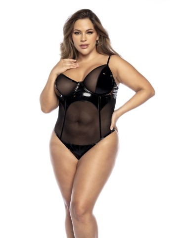 Bodysuit  Wet Look Black - MAL2732XBLK