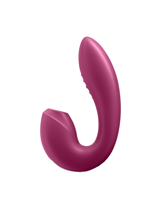 2 en 1 Vibromasseur point G avec stimulateur clitoris connecté USB rouge Sunray Satisfyer - CC597807