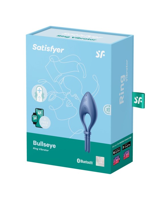 Cockring vibrant connecté USB bleu Bullseye Satisfyer - CC597798