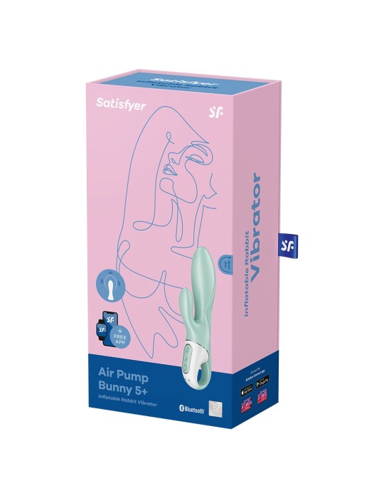 Vibromasseur rabbit gonflant connecté, USB Air Pump Bunny 5 Satisfyer - CC597801