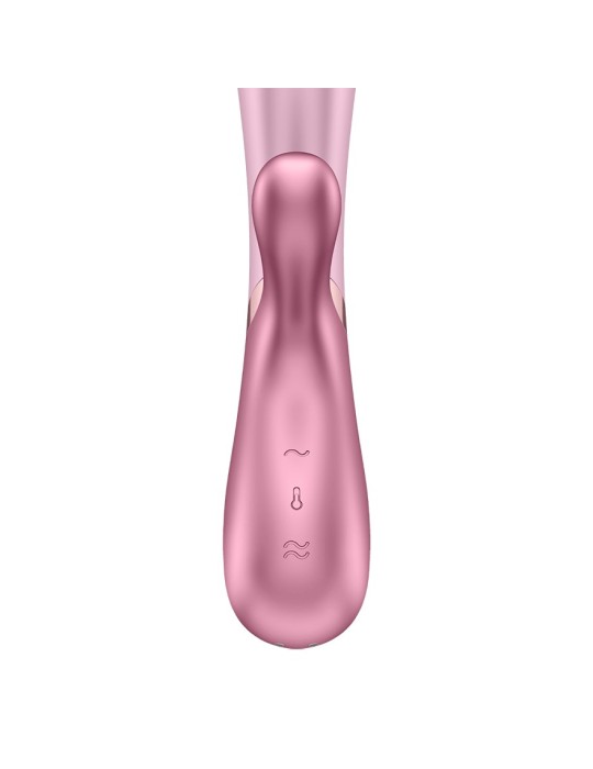 Vibromasseur rabbit rose chauffant USB connecté Hot Lover Satisfyer - CC597747