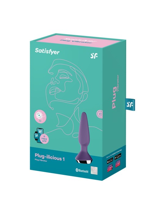 Plug anal vibrant connecté USB ilicious 1 violet Satisfyer - CC597221