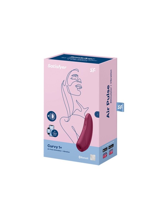 Stimulateur clitoridien connecté bordeaux Curvy 1 Satisfyer - CC5972390214