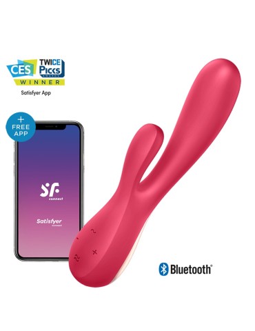 Vibromasseur rabbit rouge connecté Mono Flex Satisfyer - CC5972440050