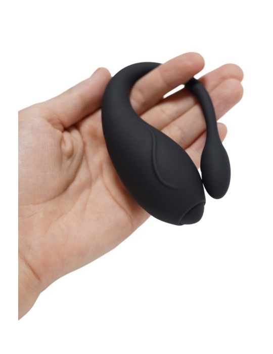 TANDEM Noir, stimulateur pour couple USB avec télécommande en silicone médical  - BQ125BLK