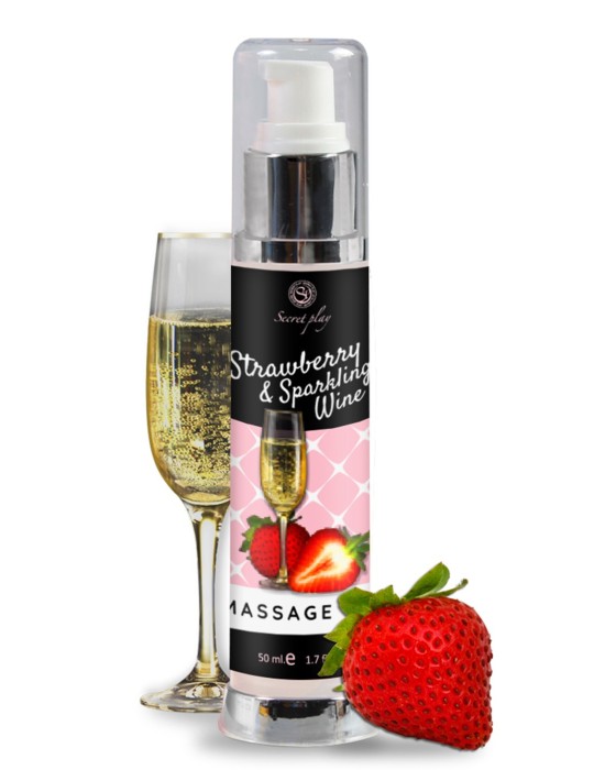 Huile de massage fraise vin pétillant 50 ml - SP6837