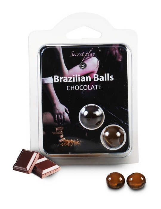 Boules de massage Brésiliennes chocolatées - BZ3857