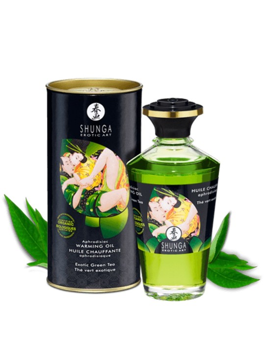 Huile chauffante bio thé vert comestible 100ml - CC812100