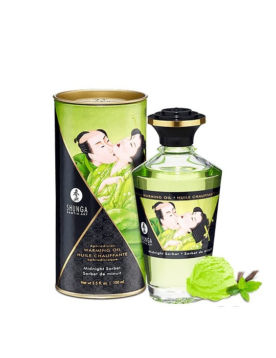 Huile chauffante sorbet de minuit melon comestible 100ml - CC812012