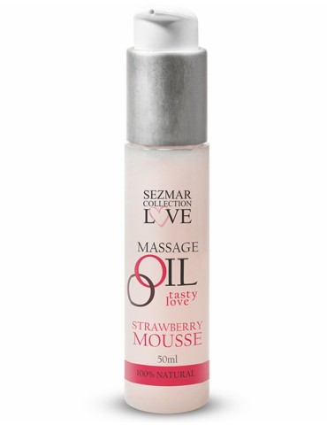 Huile de massage comestible mousse de fraise 50ml - SEZ003