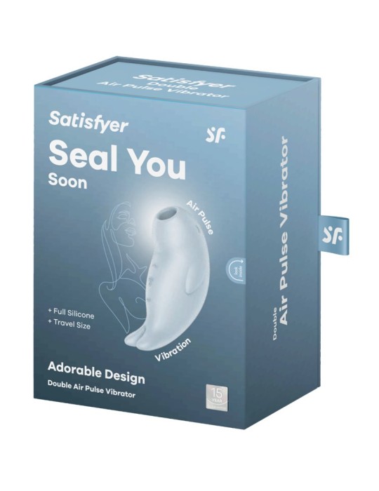 Stimulateur de clitoris vibration et air pulsé USB bleu Seal You Soon Satisfyer - CC597851