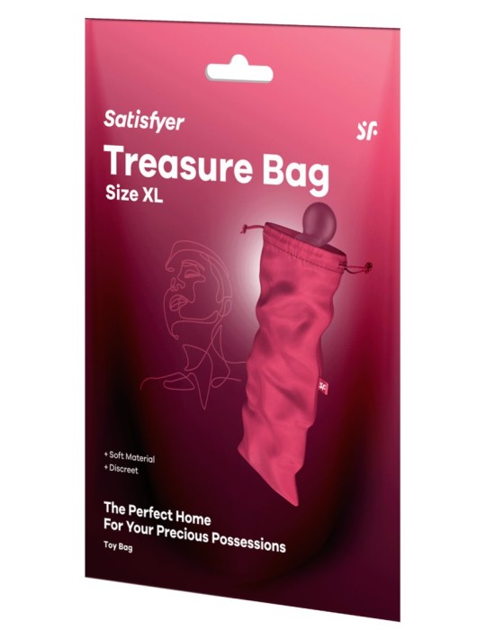 Sac de rangement sextoys rose taille XL Treasure Bag Satisfyer - CC597850