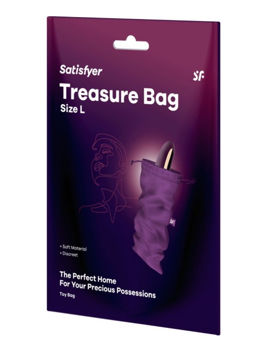 Sac de rangement sextoys violet taille L Treasure Bag Satisfyer - CC597849