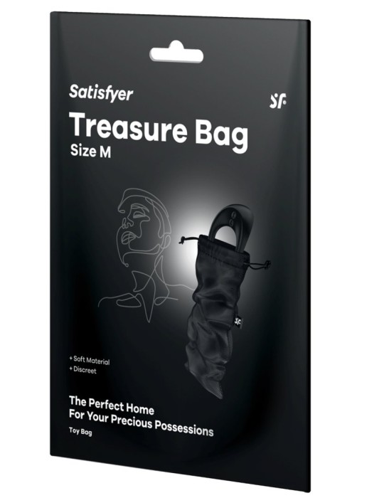 Sac de rangement sextoys noir taille M Treasure Bag Satisfyer - CC597859