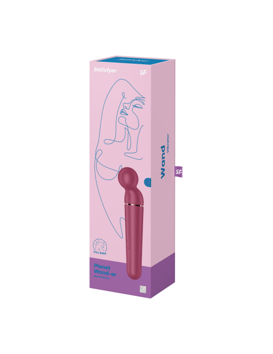 Vibromasseur wand rouge USB 60 vibrations Planet Wand-er Satisfyer - CC597844