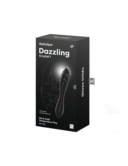 Gode en verre noir haute qualité Dazzling Crystal 1 Satisfyer - CC597831