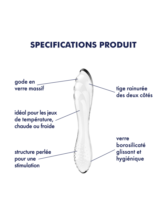 Gode en verre transparent haute qualité Dazzling Crystal 1 Satisfyer - CC597832