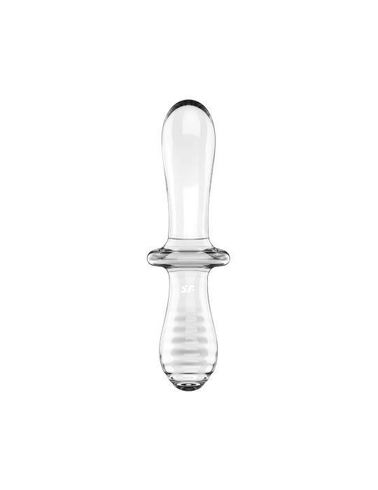 Gode en verre borosilicaté massif transparent Double Crystal Satisfyer - CC597829