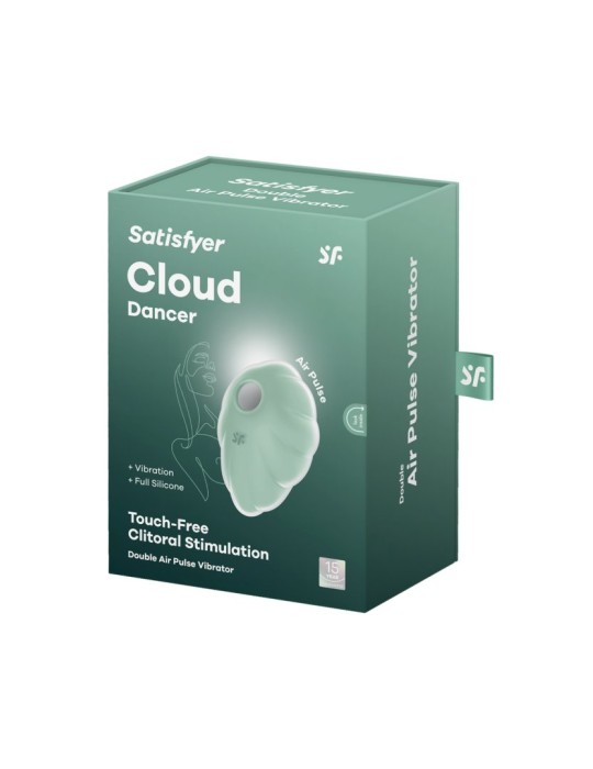 Stimulateur clitoridien par onde de pression sans contact et par vibration USB vert menthe, Cloud Dancer Satisfyer - CC597838