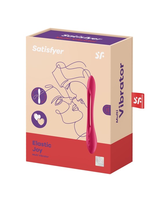 Sextoy flexible multifonction, vibromasseur, cockring, stimulateur de clitoris USB Elastic Joy Satisfyer - CC597800