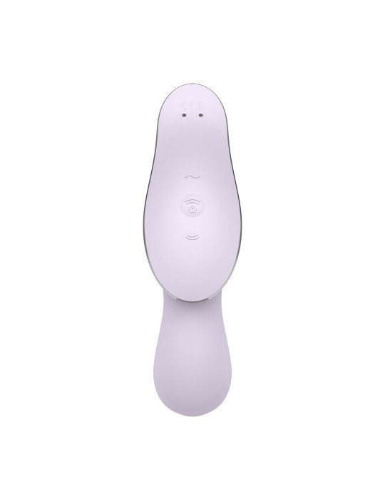 2 en 1 Vibromasseur et stimulateur de clitoris USB violet Curvy Trinity 2 Satisfyer - CC597788