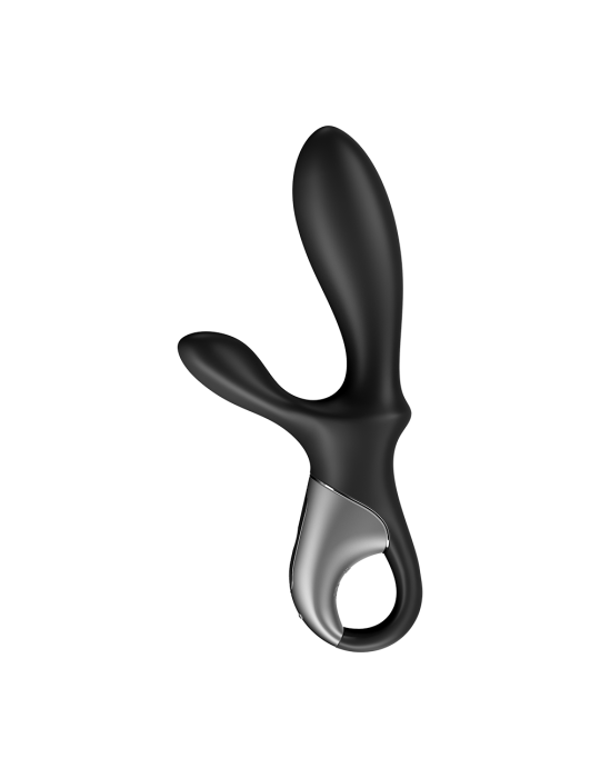 Vibromasseur rabbit noir USB, chauffant et connecté Heat Climax  Satisfyer - CC597791