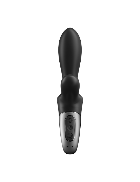 Vibromasseur rabbit noir USB, chauffant et connecté Heat Climax  Satisfyer - CC597791