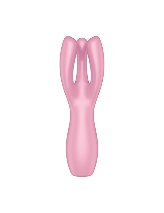 Vibromasseur point G avec stimulateur de clitoris USB rose Threesome 3 Satisfyer - CC597778