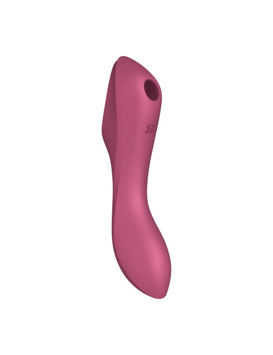 2 en 1 Stimulateur de clitoris et vibromasseur Curvy Trinity 3 rouge Satisfyer - CC597772