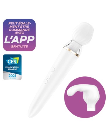 Double wand blanc connecté USB Double Wand-er Satisfyer - CC597756