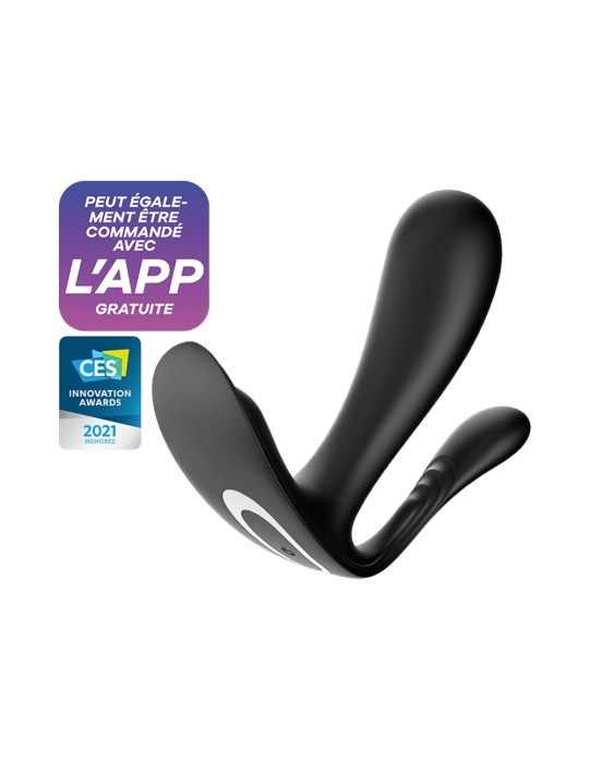 3 en 1 Vibromasseurs et stimulateur clitoridien noir connecté Top Secret  Satisfyer - CC597754