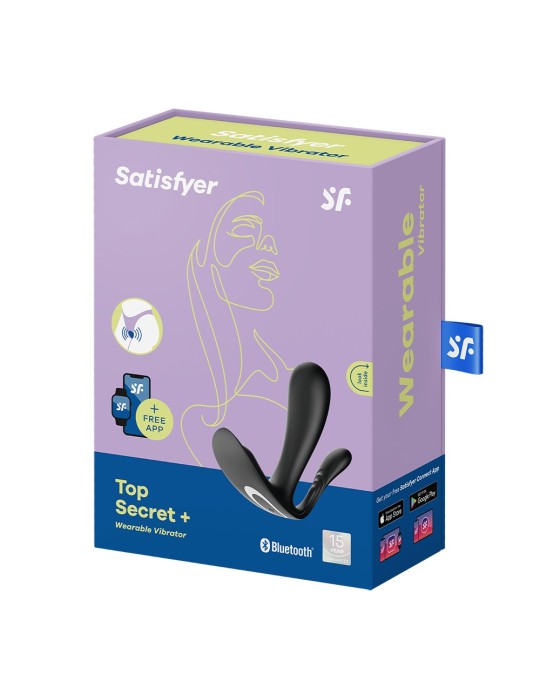 3 en 1 Vibromasseurs et stimulateur clitoridien noir connecté Top Secret  Satisfyer - CC597754