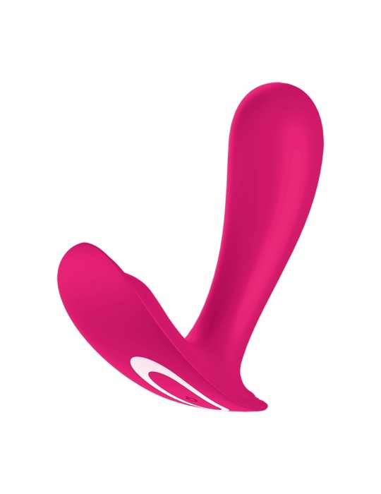 2 en 1 Vibromasseur et stimulateur clitoridien rose connecté Top Secret Satisfyer - CC597753