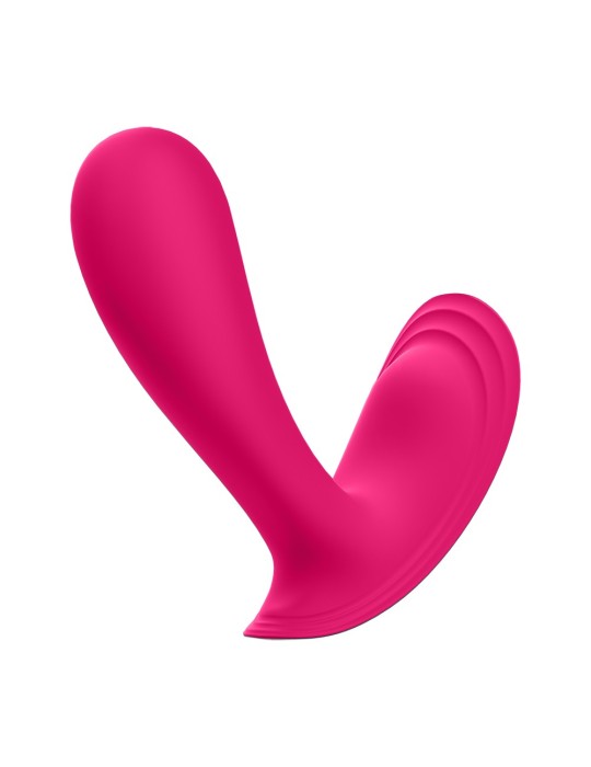 2 en 1 Vibromasseur et stimulateur clitoridien rose connecté Top Secret Satisfyer - CC597753