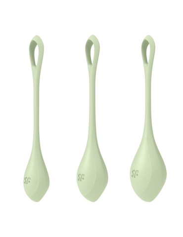 Set de 3 boules de geisha vert pastel Yoni Power 2 Satisfyer - CC597752