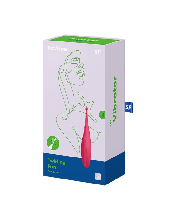 Stimulateur polyvalent pour zone ciblé rouge USB, Twirling Fun Satisfyer - CC597726