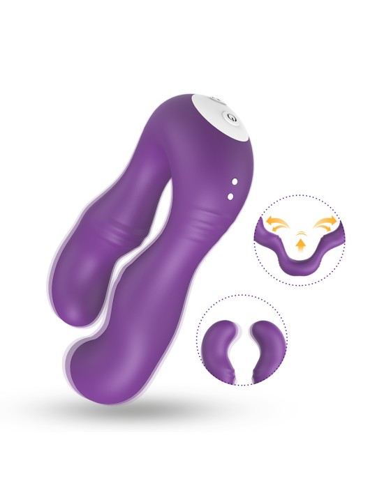 Vibromasseur Violet en forme de U double tête stimulateur point G - USK-V07PUR