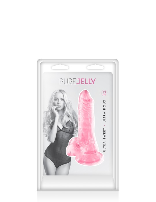 Gode jelly rose ventouse taille XS 13cm - CC570127